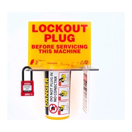 ZING RecycLockout Lockout Tagout Station, Plug Lockout,